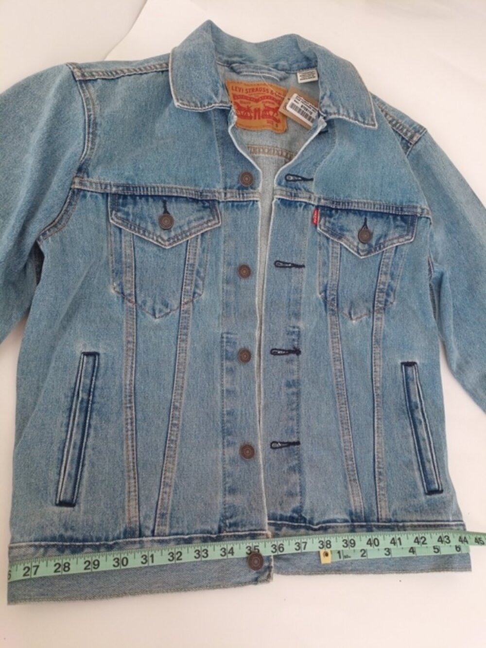 Levi Strauss & Co. Light Blue Long Sleeve Denim Jeans Trucker Jacket Men Size S - Picture 6 of 15